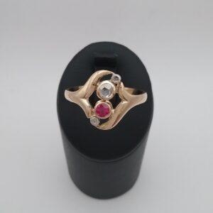 Bague rubis diamant