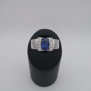 Bague saphir diamants