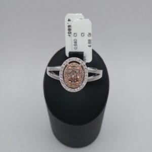 Bague diamant cognac