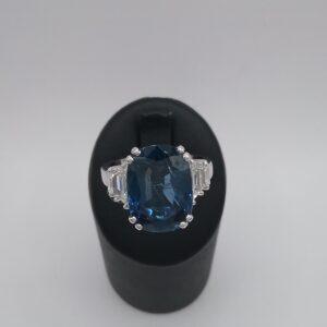 Bague saphir diamants