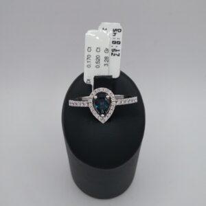 Bague saphir diamants