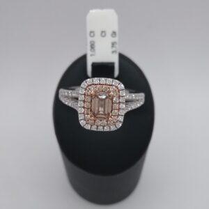 Bague diamants cognac