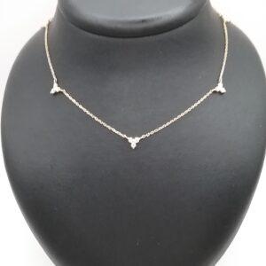 Collier or jaune diamants