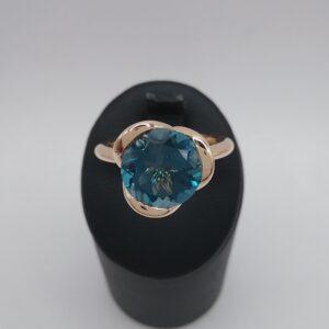 Bague topaze bleue
