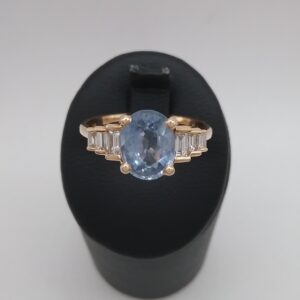 Bague saphir diamants
