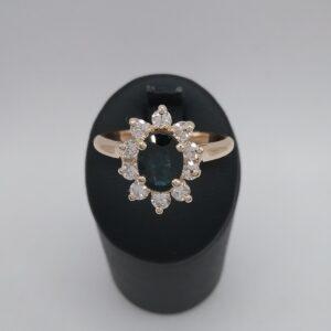 Bague saphir diamants