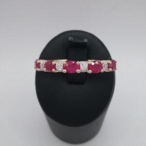 Alliance rubis diamants