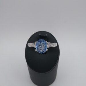 Bague saphir diamants