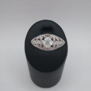 Bague jonc diamants