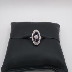 Bague saphirs diamants