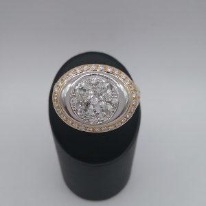 Bague bicolore diamants