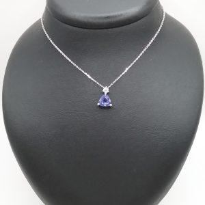 Collier tanzanite diamant